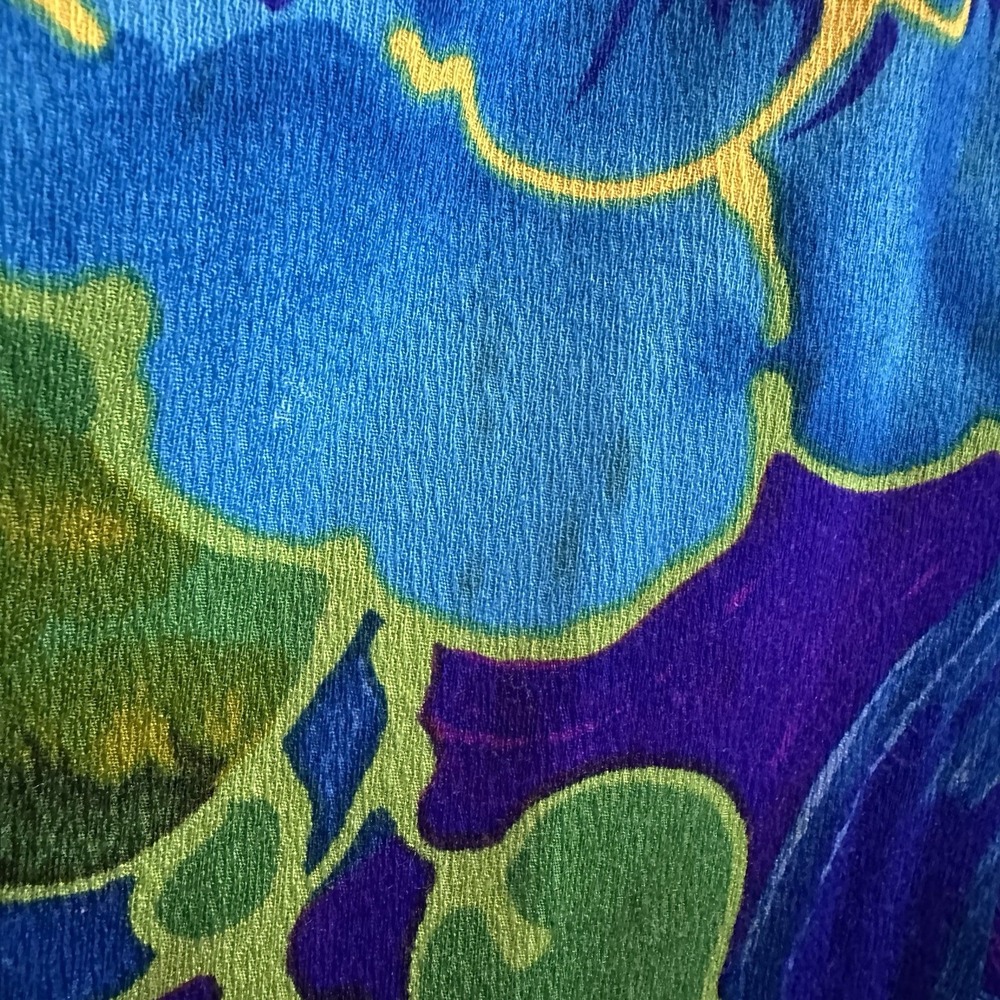Vintage Sears Hawaiian Fashions Tropical Floral Barkcloth Long Maxi Dress‎ Sz 10 - Picture 5 of 16